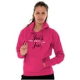 thumbnail image 4 of Breast Cancer Faith Over Fear Fight Hoodie Sweatshirt Women Brisco Brands S, 4 of 6