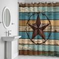 thumbnail image 5 of Vintage Country Star Shower Curtain for Bathroom Decor, Texas Star Waterproof Fabric Shower Curtain, 36"x78" Set with 12 Hooks, 5 of 9