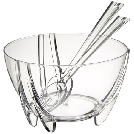 Prodyne SB-3-C Prodyne Acrylic Salad Bowl with Servers