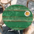 thumbnail image 2 of Green Wood Grain Round Tablecloth, Fitted Table Cover with Elastic for 36"-44" Round Tables, Farmhouse Texture Vintage Country Table Cloth Outdoor Indoor Dinning Party Waterproof Tablecloths, 2 of 7