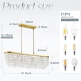 thumbnail image 4 of Coastal Chandeliers for Dining Room, Capiz Shell Light Fixture Over Table, 6-Light Height Adjustable Hanging Pendant Light Fixtures for Kitchen Island, Living Room, Bedroom, Bathroom,L42'', 4 of 11