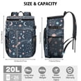 thumbnail image 3 of Cooler Backpack Insulated Backpack Cooler for Men & Women,Starry Night Sky, Moon, Aurora Mesh Coolers Bag for Picnics, 3 of 6