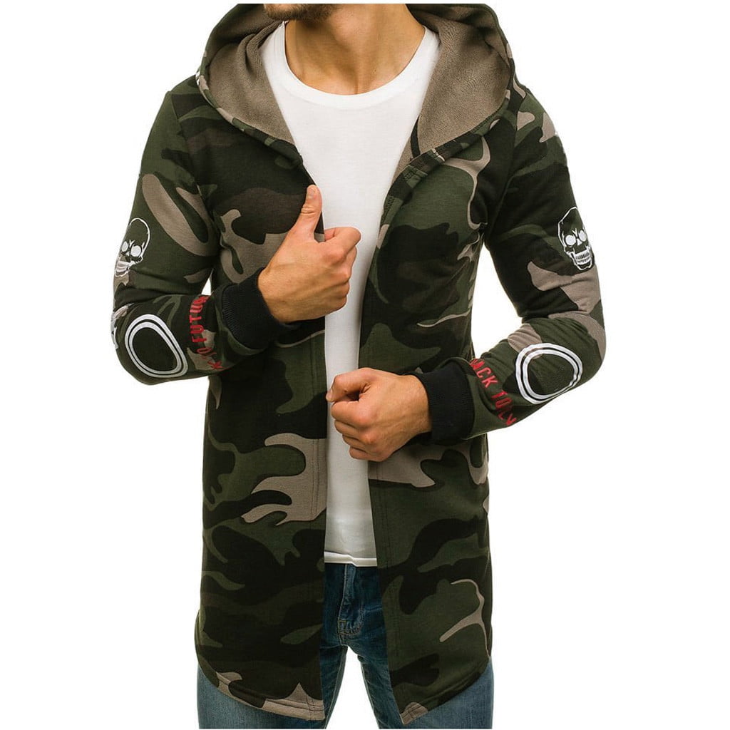 camo trench coat mens