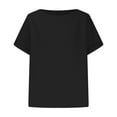 thumbnail image 5 of Mittory Summer Casual T-Shirt for Women Crewneck Short Sleeve Loose Fit Tops Lightweight Breathable Tees, 5 of 7