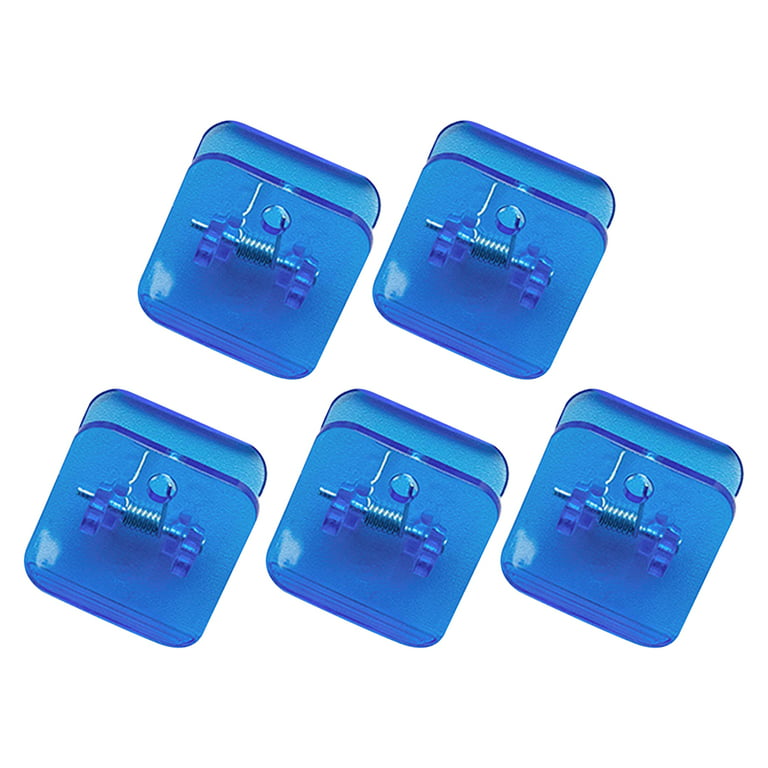 Visland 5pcs Plastic Paper Clips Clear Poster Flie Clips for Home and Office, Size: 3.2, Blue