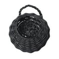 thumbnail image 4 of Macetero de pared shamjiam cesta de flores colgante de mimbre negro, 4 of 8