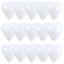 Milisten 20Pcs Giant Heart Shape Latex Balloon White Decorative Balloon for Special Occasions