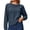Navy, variant on Horkkom Sweatshirt for Women Long Sleeve Crewneck Pullover Sweatshirts Casual Solid Color Cropped Sweatshirts L