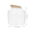 thumbnail image 2 of Récipient à Thé en Verre Bocal en Verre et Couvercle en Bambou Bocal de Rangement Transparent Support en Verre Transparent et Couvercle, 2 of 8