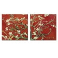 thumbnail image 2 of wall26 2 Panel Square Canvas Wall Art - Almond Blossom in Red by Vincent Van Gogh - Giclee Print Gallery Wrap Modern Home Art Ready to Hang - 24"x24" x 2 Panels, 2 of 4