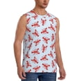 thumbnail image 2 of Balery Cartoon Lobsters 1 Camisetas sin mangas para hombre, absorbe la humedad y protege contra el mal olor.-Large, 2 of 7