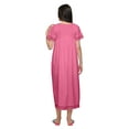 thumbnail image 3 of Moomaya Solid Round Neck Nursing Sleepwear WoMen's Cotton Nightdress Gown, 3 of 6
