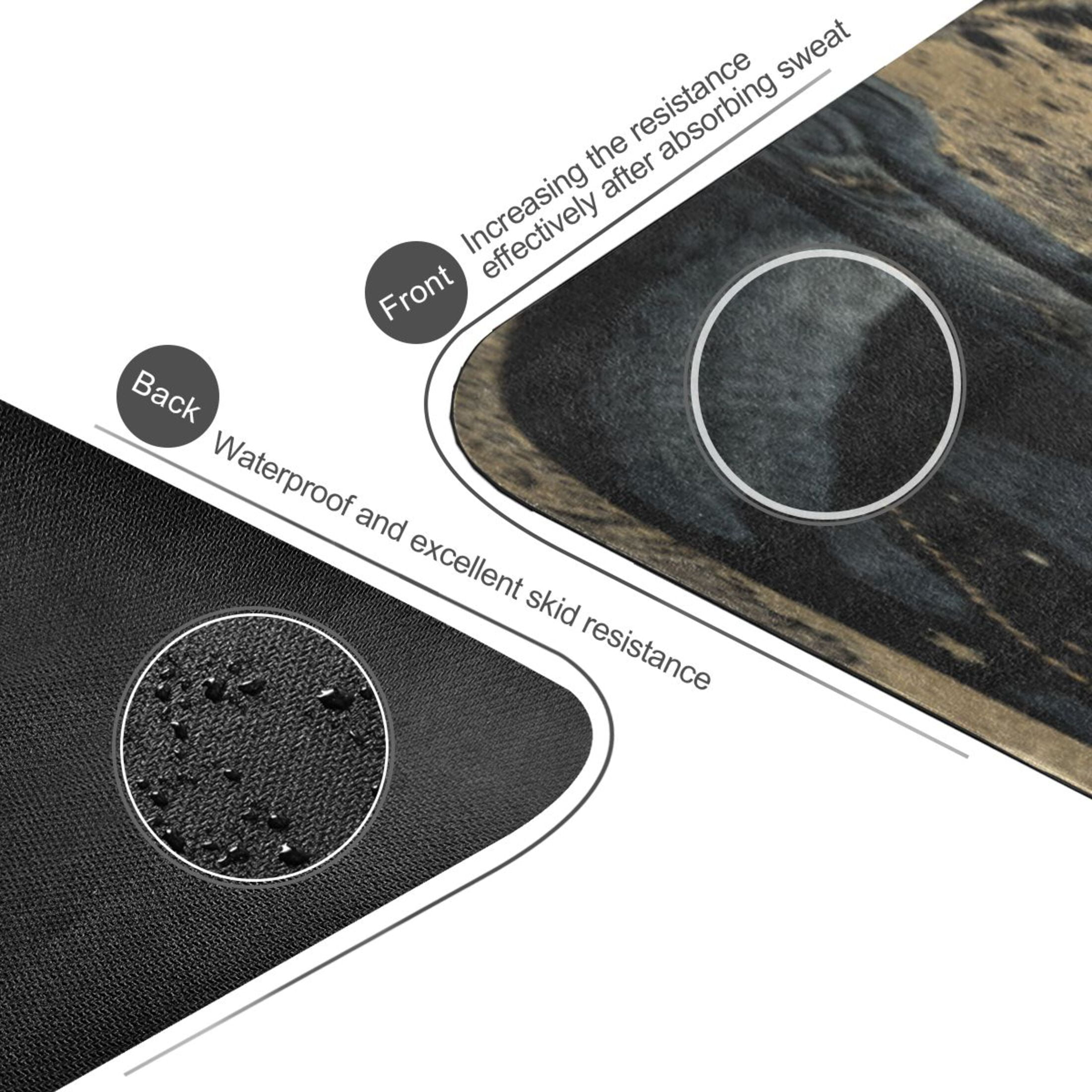 BZSMCE Yoga Mat Women Fitness Mat Moonlit Black Cat Pattern