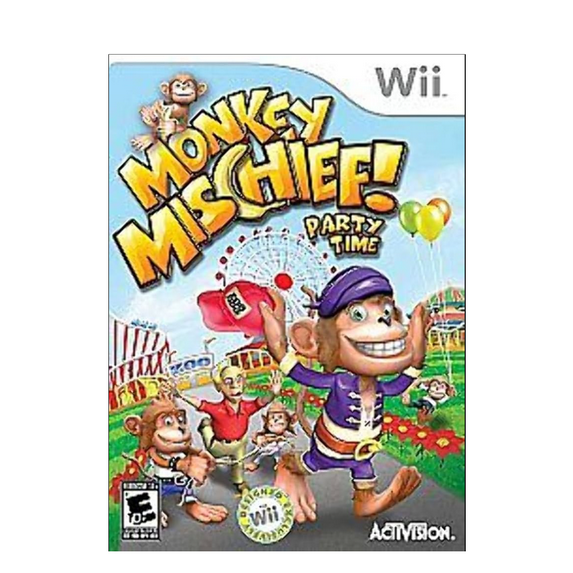 Pre-Owned Monkey Mischief Party Time, by Activision, for Nintendo Wii, Party Game, Parental Controls, 4 Offline Players