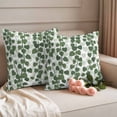 thumbnail image 2 of Green Leaves Pillow Covers 2 Pack Gradient Pastoral Leaf Watercolor Plant Country Pillowcase Waterproof Outdoor Throw Pillow Cover for Patio Garden Square Cushion 20”x20”, 2 of 9