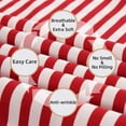 thumbnail image 4 of Ticking Stripe Sheet Set,4 Piece Full Size Microfiber Bedding,burgundy Red And White Pinstripe Patterned,deep, 4 of 5