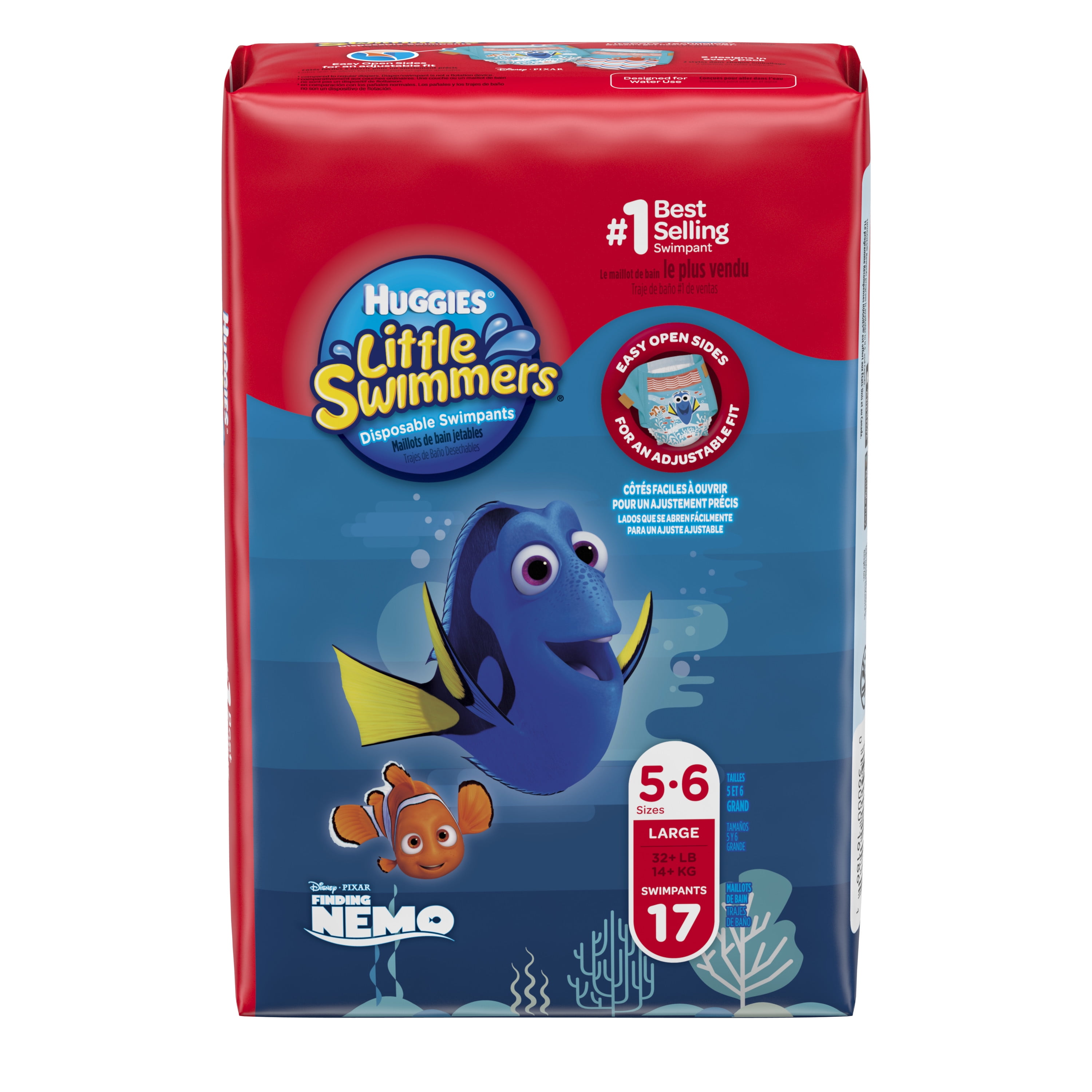 Huggies Little Swimmers Swim Diapers, Size 56 Large, 17 Ct Walmart
