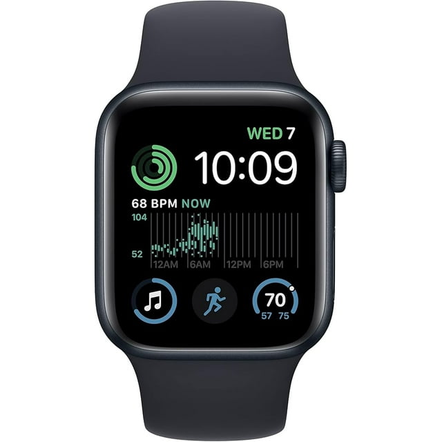 Apple Watch SE 2nd Generation (GPS 40mm) | Midnight Aluminum Case with Midnight Sport Band | Certified Refurbished