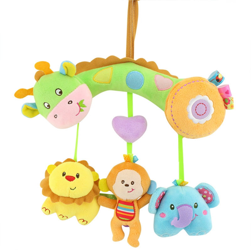 Plush Crib Hanging Soft Cartoon Animal Baby Educational Toy BS 