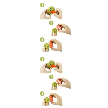 

Widealiff 2Pcs Stainless Steel Wire Kiwi Peeler Dust-proof Fruit Slicer Handheld Kiwi Peeling Tool