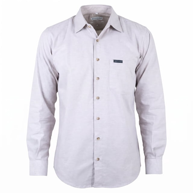 Camisa Riders by Lee Para Hombre, Manga Larga Gris Talla G