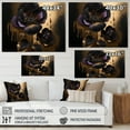 thumbnail image 4 of Designart Black And Gold Violets II Canvas Wall Art, 4 of 5