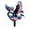1PCS, variant on JWZZYD Bald Eagle with Patriotic Ribbon Wrought Iron Garden Stake, 11.8" American Flag Themed Yard Art, Weather-Resistant Outdoor Decoration for 4th of July, Independence Day & Home Styling, 1 Pack