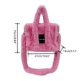 thumbnail image 5 of Osdhezcn Womens Large Capacity Handbag Female Plush Messenger Bag Shoulder Crossbody Bag, 5 of 21