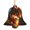 Bell Shape, variant on Wolf On Fire Burning Cool Flaming Wooden Christmas Ornament Angel Shape,Xmas Tree Hanging Decoration 6 PCS