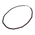 thumbnail image 2 of Tibetan Silver 925 Sterling Silver Garnet Necklace for Women, Handmade Beaded Strand Jewelry with Genuine Gemstones, Designer Fashion Gift, 2 of 4