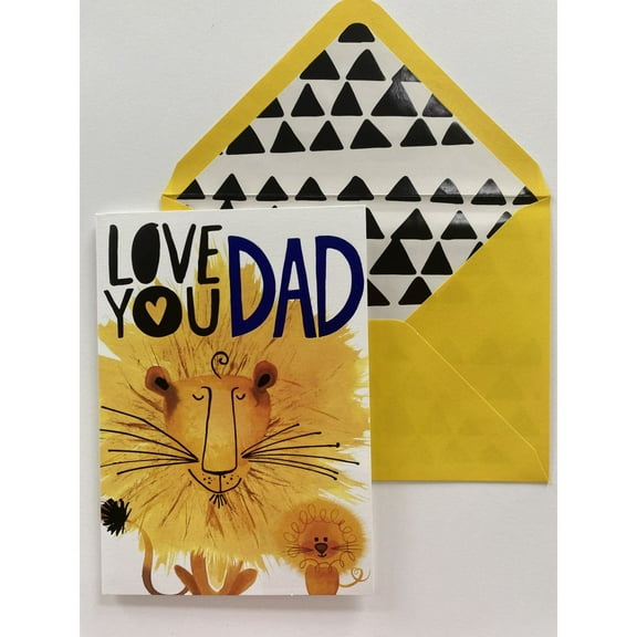 NIQUEA.D, Dad and Kid Lion Father's Day Card