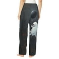 thumbnail image 2 of Halloween Pajama Pants Women, Halloween Ghost Black Balloon Halloween Costumes Sweatpants Soft Sleep Lounge Pants, Casual PJ Bottoms Pants with Pockets, 2 of 7
