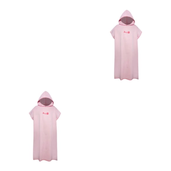 Albornoz Unisex Eigraketly de microfibra Rosa claro 1