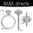 thumbnail image 2 of NANA Jewels 12x8mm (3.00ct) Oval Cut Zirconia Solitaire w/sides Eng Ring-Size 5, 2 of 6