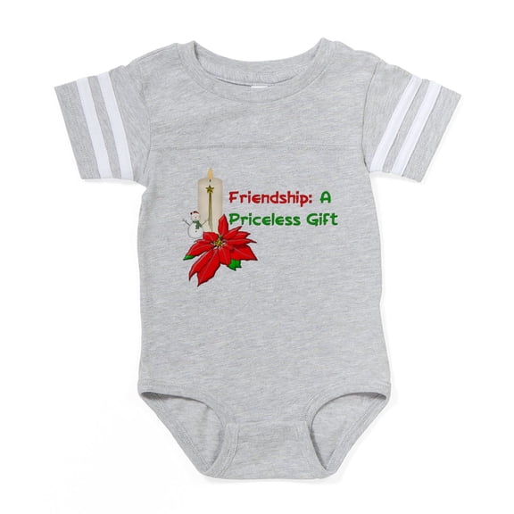 CafePress - Friendship Christmas - Cute Infant Baby Football Bodysuit