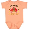 thumbnail image 3 of Inktastic My First Turkey Day with Turkey and Leaves Boys or Girls Baby Bodysuit, 3 of 5