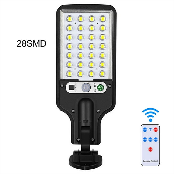 HgallorySolar Lights Outdoor with Motion Sensor & Remote Control, 3 Modes 1200mAh Dusk to Dawn LED IP65 Waterproof Wall Street Lights, Modern Style Patio & Garden Decor, 9.3"x3.7", 1PC, A
