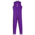 thumbnail image 6 of Sinleey Kids Girls Shiny Rhinestone Full Body Bodysuit Sleeveless Ballet Dance Unitard Gymnastics Leotard Jumpsuit Purple 8, 6 of 7