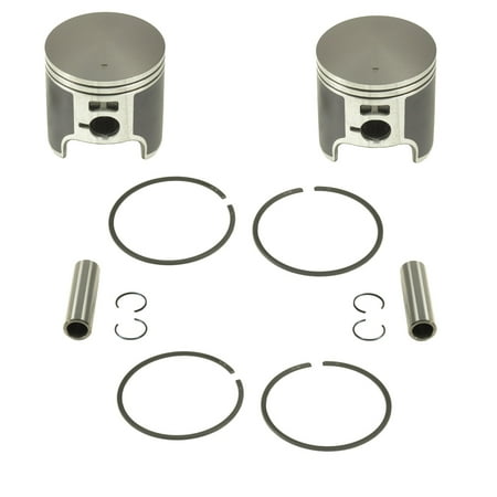Snowmobile Piston - SPI, SM-09256-1, 2 Piston Kits Polaris 550 Snowmobiles .010 Over Bore 73.25mm