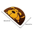 thumbnail image 3 of Creative Semicircle Half Round Soft Plush Bath Mat Anti-Slip Bathroom Indoor Mats Sitting Room Doormats Room Rugs Bathmat Home Decor, 3 of 3