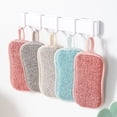 thumbnail image 5 of Double-Sided Kitchen Cleaning Sponges, Reusable Dish Scrubber Pads, Heavy Duty Scouring Pads for Pots, Pans, Dishes, Countertops, Bathroom, Durable Non-Scratch Sponge, 1Pc(Pink,16.5*9.5*3), 5 of 8