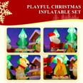 thumbnail image 5 of Demi Bonn Lighted Christmas Inflatable Decoration with LED Lights, 9ft Tall Inflatable Santa & Reindeer by the Campfire, Outdoor Yard Decorations for Holiday Parties, 5 of 8