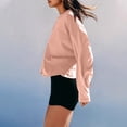 thumbnail image 4 of Sentmoon Tunique Mode Manches Longues Hauts pour Femmes Couleur Unie Col Rond Chemises Décontractées Manches Longues pour Femmes Grande Taille Athlétique Mode Féminine Kaki TTG Soldes Aujourd'hui Offres Prime, 4 of 8