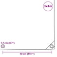 thumbnail image 3 of vidaXL Tarpaulin Tarp with Grommets for RV Boat Camping Pool Cover Gray Canvas, 3 of 8