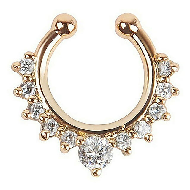 Nose Ring Fashion Rhinestone Decorative Creative Nose Hoop Nose Piercing Jewelry