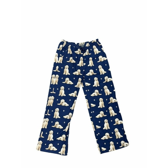 Goldendoodle #027 Unisex Lightweight Cotton Blend Pajama Bottoms  Super Soft and Comfortable  Goldendoodle (Large)