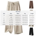 thumbnail image 3 of Jerdar Women's Lightweight Linen Capri Pants Summer Wide Leg Pocket Drawstring Elastic Waist Pants XXL, 3 of 9