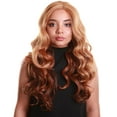 thumbnail image 2 of LUXLUXE Lucinda Wavy 23 Inch Long 4X4 Hand-Tied Lace Front Wig, Good Heat Resistant Fiber, Strawberry Blonde, 2 of 8