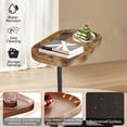 thumbnail image 6 of LPAMEOIU Adjustable-Height End Table with 360°Swivel Tabletop,C Shaped Side Table for Home/Office(Vintage Grain Brown), 6 of 13