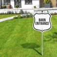 thumbnail image 5 of Barn Entrance (10 Pack) 12 inch X 12 inch Shield Shaped Rust-Free Aluminum Metal Signs with Aluminum Mounting Stakes Weather Resistant Made in the USA, 5 of 8